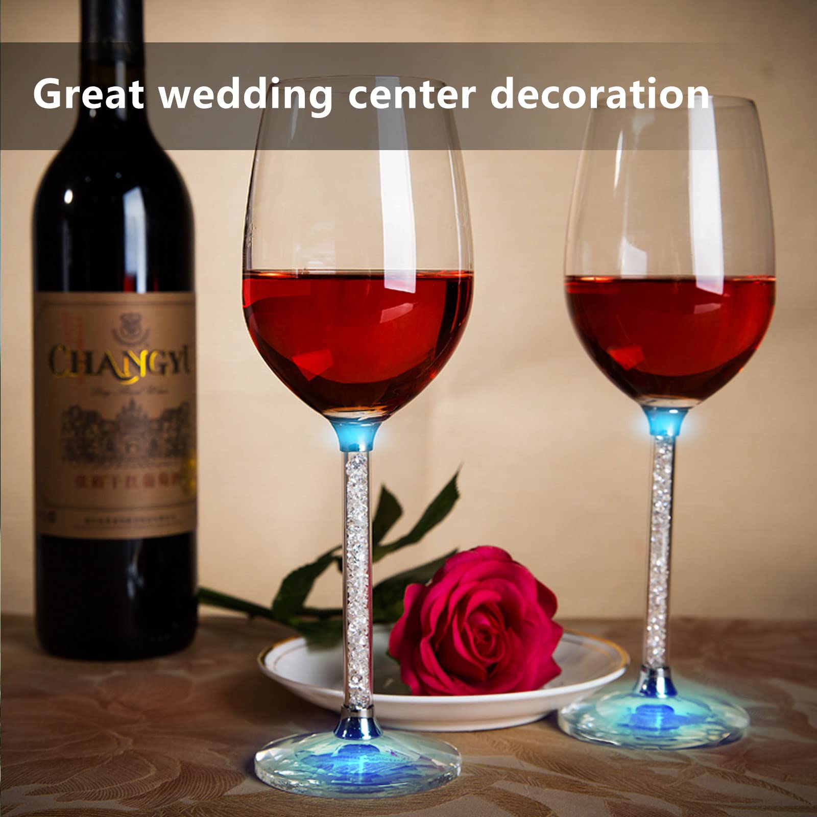 Sottobicchieri LED Adesivi - 20 Pezzi, 7 Colori, 8 Modalità, Con Batterie, Per Feste E Bar - Foto 8