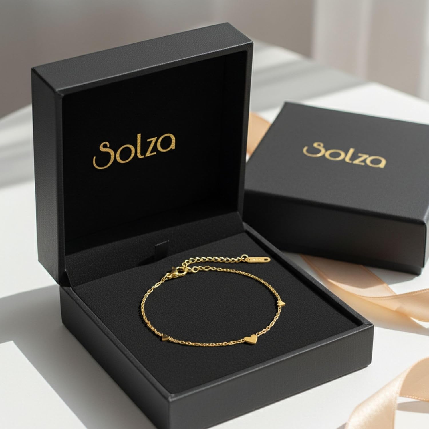 Solza Gold Bracelet for Women – Stainless Steel Chain Link Jewelry, Adjustable Non-Tarnish Gold-Plated Bracelet, Stylish Stackable Bracelet for Everyday & Special Occasions - Image 6