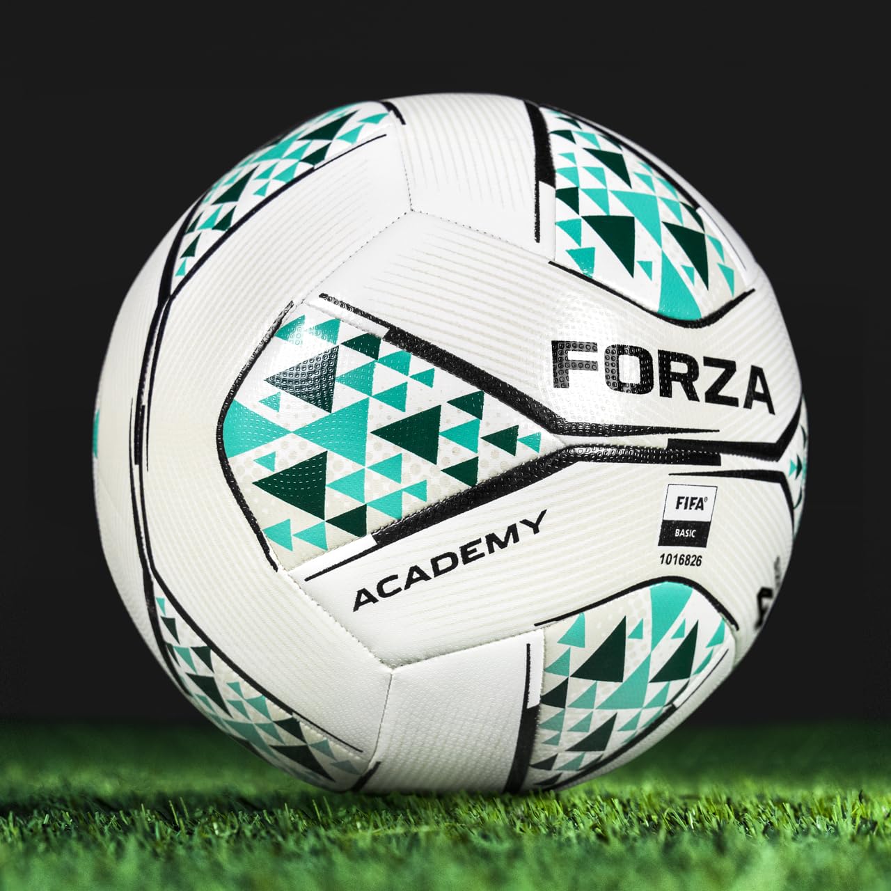 FORZA Academy Footballs – FIFA Certified, Durable Match & Training Balls, 6 Colour Options & Multipacks (White & Green Multi, Size 4 (Junior) - Pack of 1)