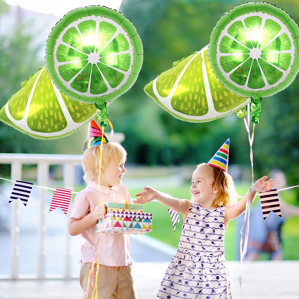 YGCHEN 10 Palloncini Foil A Forma Di Limone E Frutta, Decorazioni Per Feste Hawaiane Ed Estive