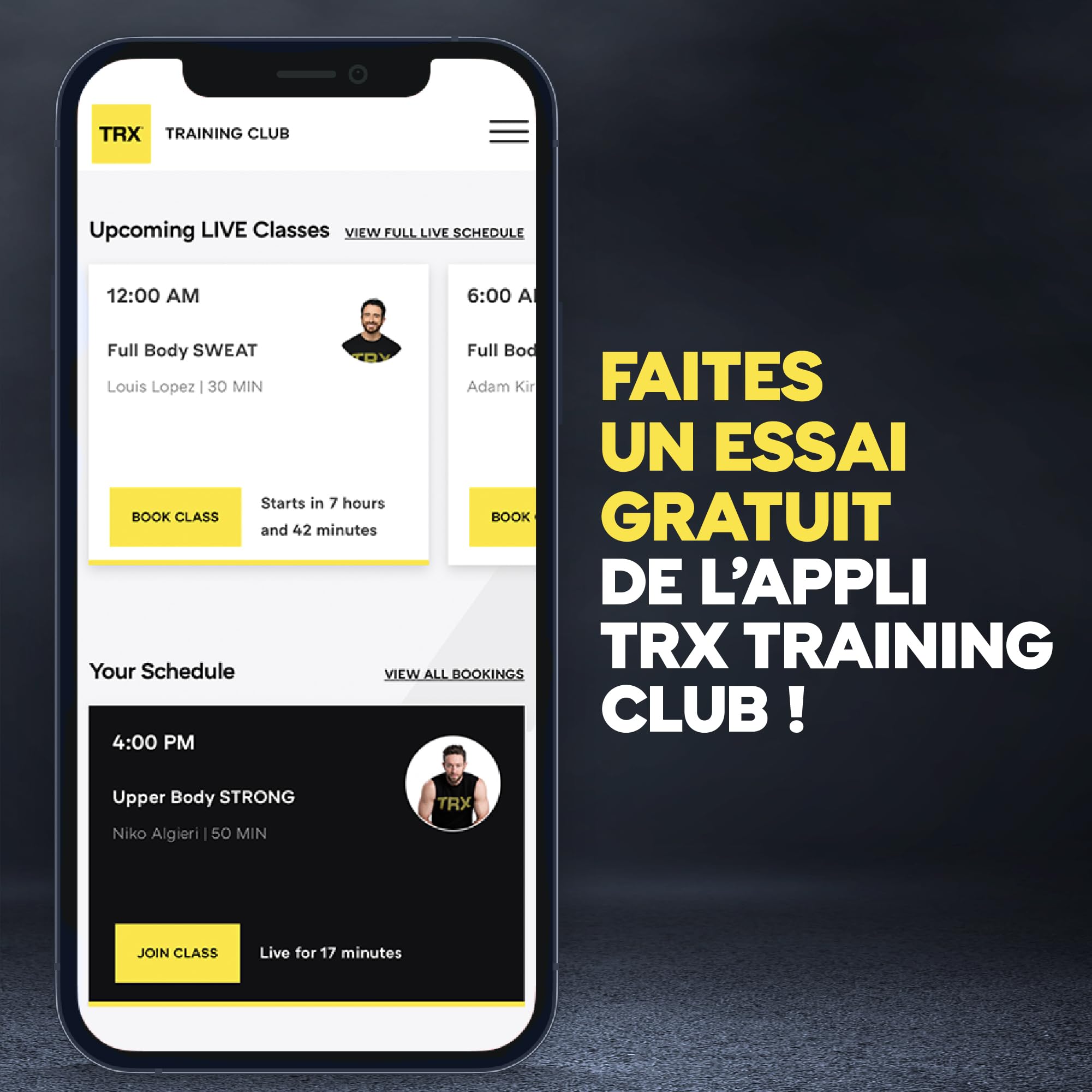 TRX Kit d'entraînement à suspension Go – pour les professionnels axés sur le voyage ou tout voyage de fitness, application TRX Training Club