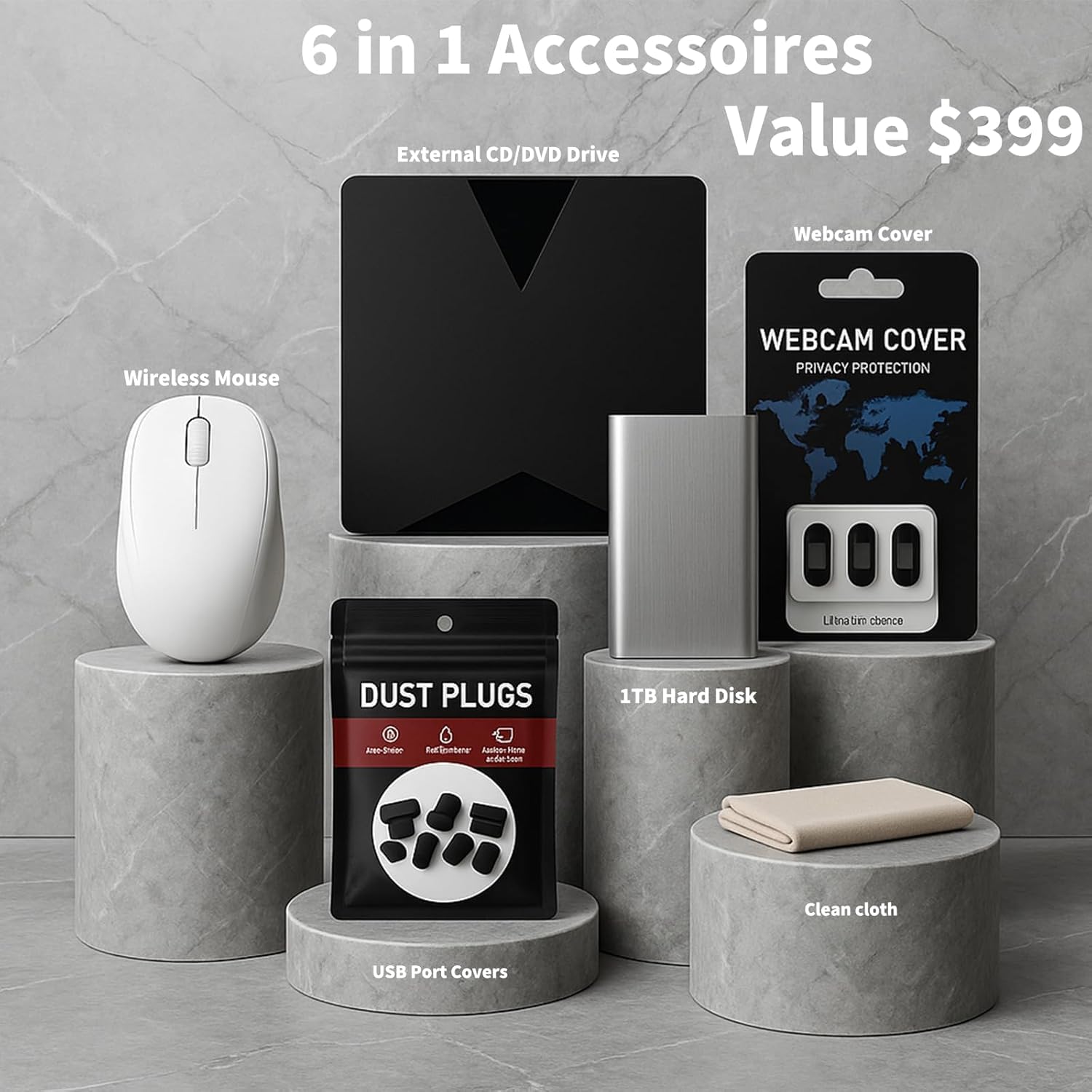 HP 17.3 HD+ Laptop Computer for Student & Business, Intel 8-Core Processor, 16GB RAM, 1TB SSD, WiFi 6, Bluetooth 5.3, HDMI, Type-C, Silver, Windows 11 Pro