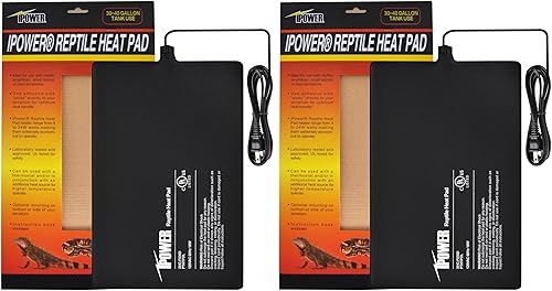 Miniatura 44 de iPower Almohadilla de calor para reptiles de 8 x 12 pulgadas y 16 W, calentador de terrario para animales pequeños negro