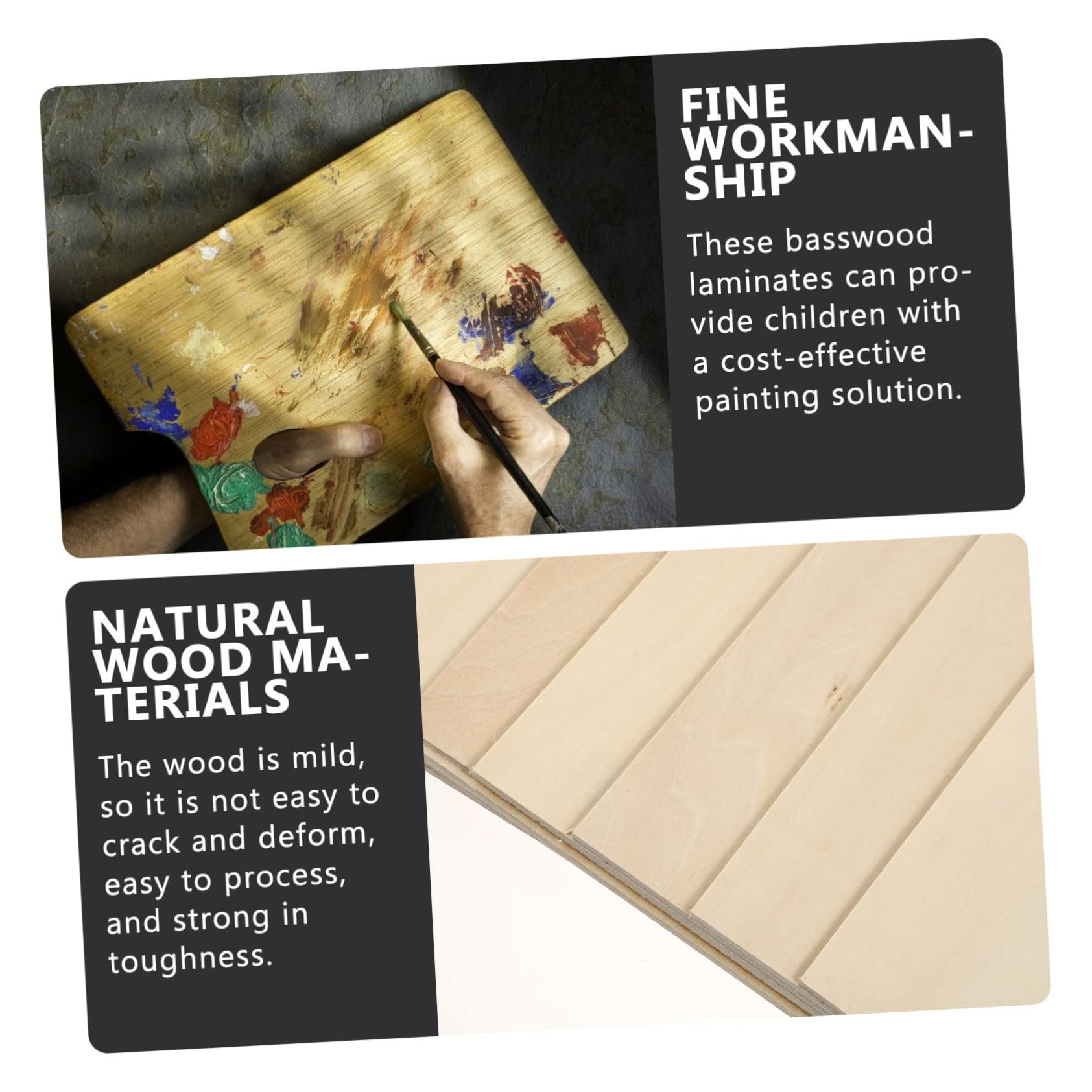 Unbehandelte Lindenholz Sperrholzplatten 10 Stück für Kinder