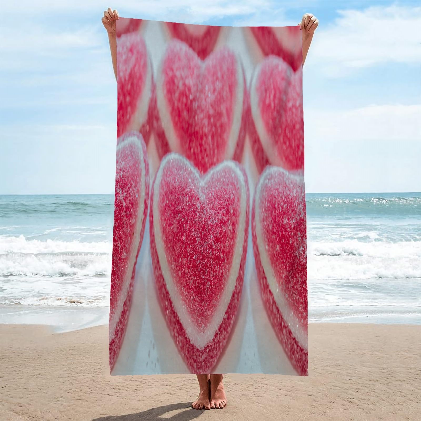 Toalla Playa Dulces De Frutas Toallas Playa Grande Microfibra Anti Arena Amar Playa Toallas para NiñA NiñO Adulto Piscina Toalha de Praia Mujer Hombre 100x200cm