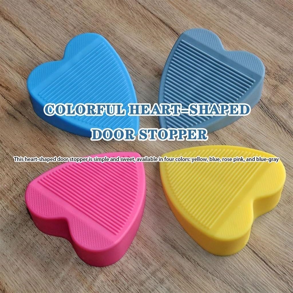 Fermaporta in gomma a forma di cuore, design antiscivolo e silenzioso, decorazione per pavimento