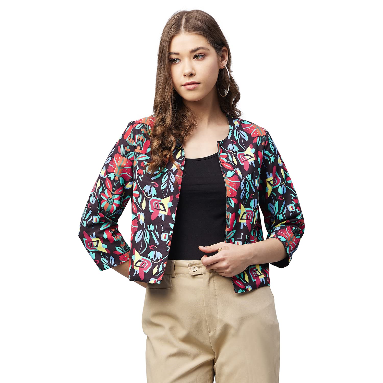 stylestone Women's Polyester Printed Open Shrug-picture-15