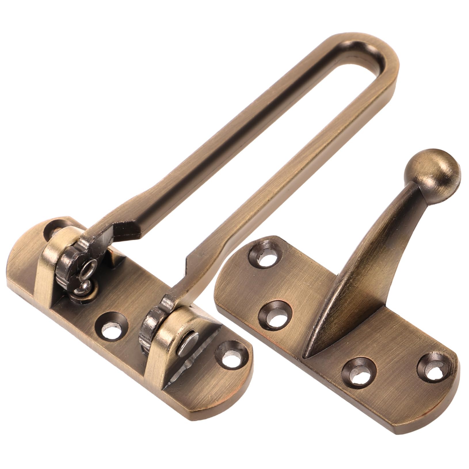 Tofficu 4 Pezzi Serratura Sicurezza per Porta Chiusura Rinforzata Antintrusione Antico Facile Installazione senza Adatta e Hotel Design Elegante e Pratico