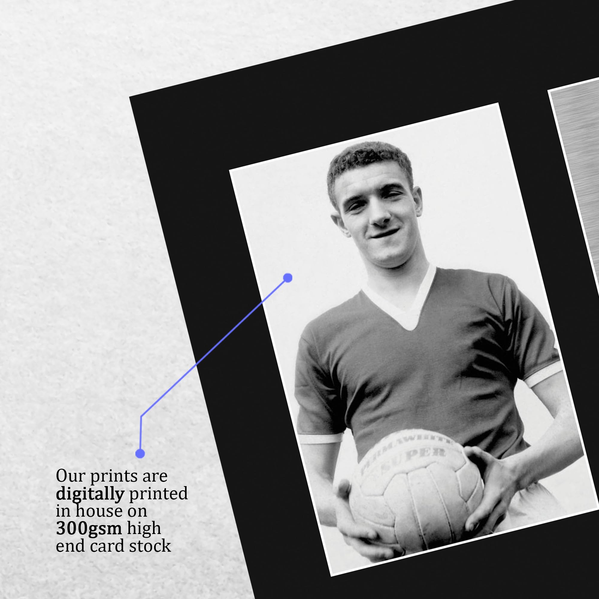 HWC Trading FR A4 Bill Foulkes Man U Regalos Impresos Imagen De Autógrafo Firmado Para Los Aficionados Al Fútbol Y Partidarios - A4 Framed