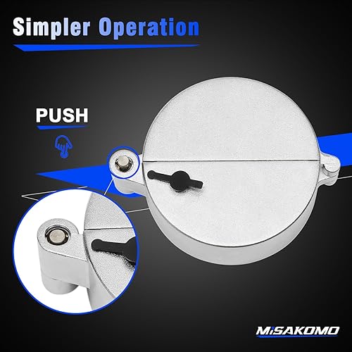 Miniatura 5 de Cubierta de tapa de combustible con bloqueo para semirremolques de zinc diésel, compatible con camiones Freightliner, Sterling y Western Star Clase 8
