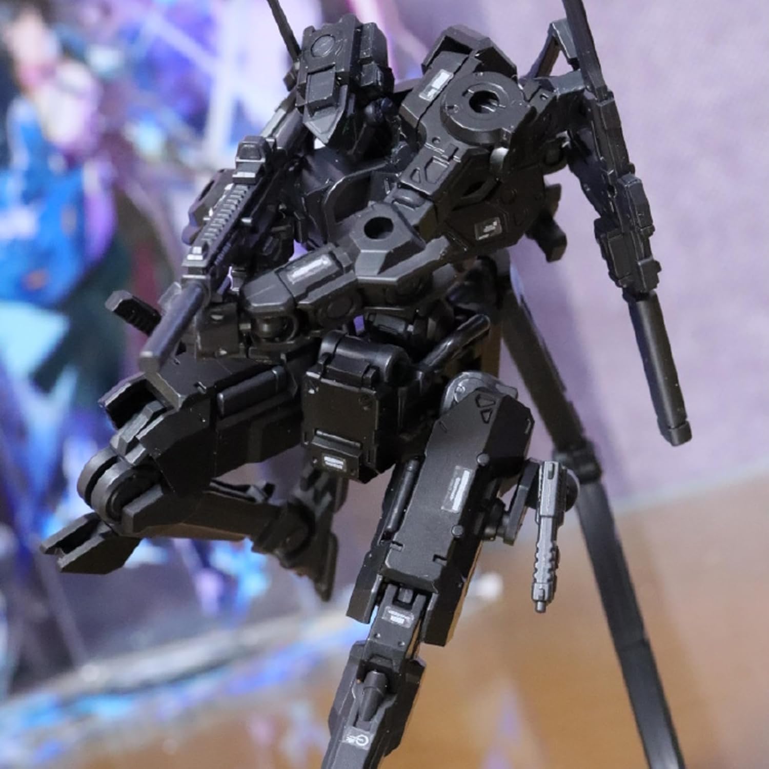 Sheik Mainland 1/18 3MIN-A Project Model Kit Mecha Fenglang Black 2PCS, 3.75'', Highly Movable Collection Model Figure Gifts Model Kit, Age 15+ image 2