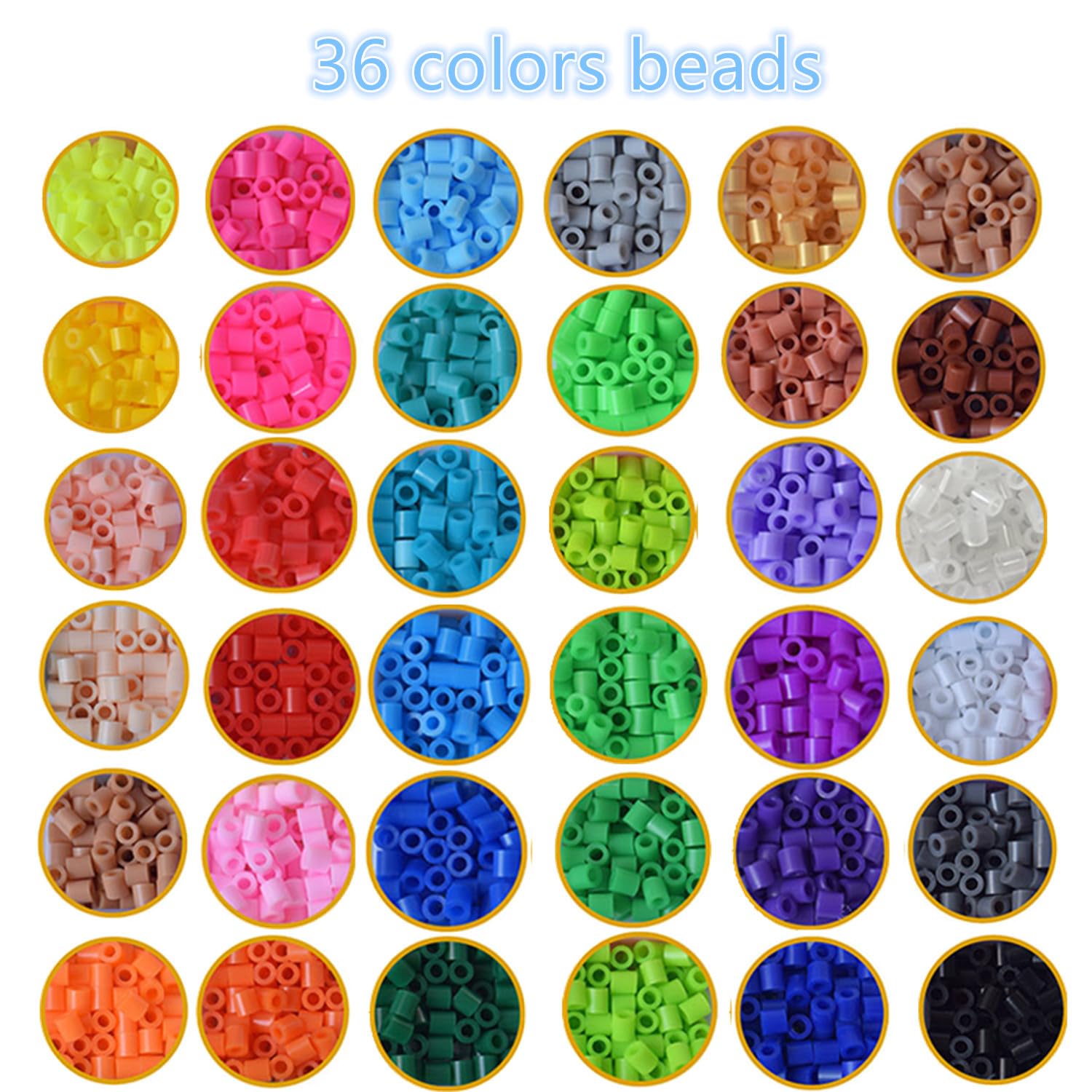 vytung Cuentas Para Planchar, 13000 Pcs 5 mm de Abalorios Cuentas,220 modelos, Plásticos Beads Kit Completo con Papel de Planchado, Plantilla DIY Manualidad para Fiesta ​Cumpleaños Niños