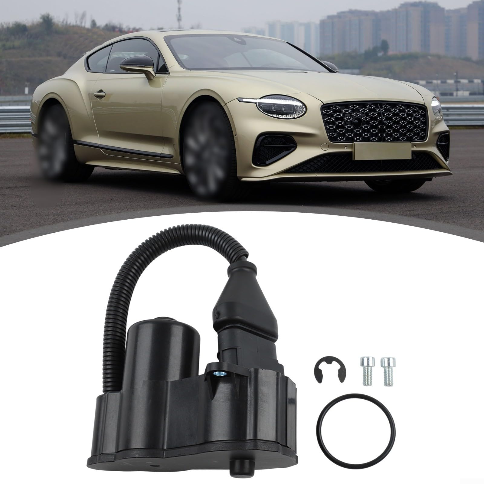 Silnik hamulca postojowego 3W0698996 dla Bentley dla Continental do GT do GTC/Flying Spur 2004-2019, bezpośrednia część zamienna, czarna obudowa z tworzywa sztucznego,