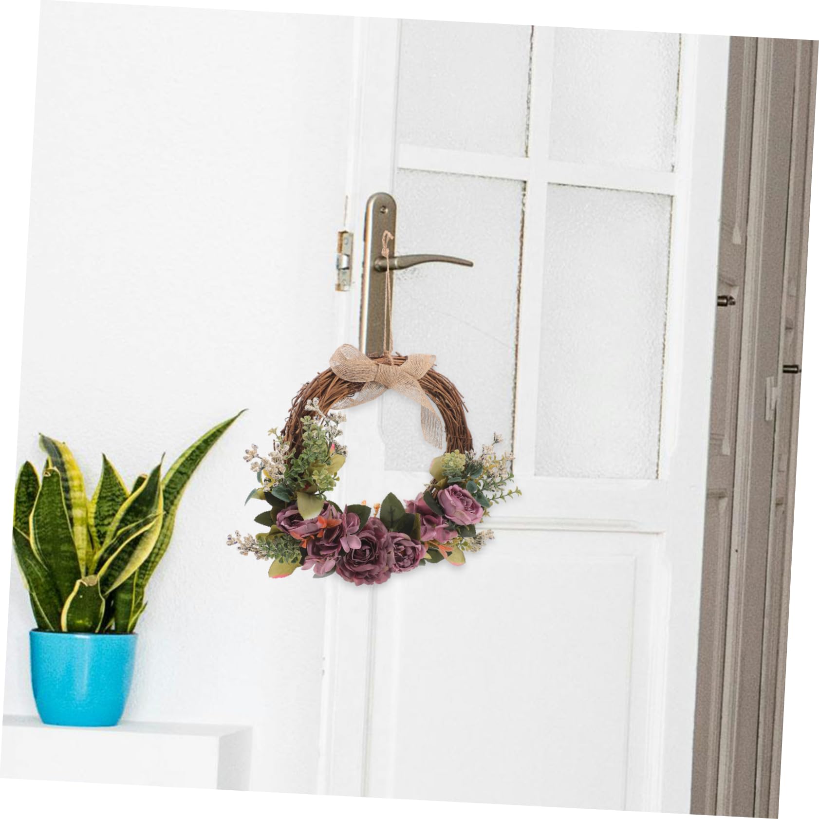 POPETPOP 2pezzi Ghirlanda Decorativa Stile Europeo Con Fiori Artificiali Di Peonia Decorazione Per Porta Festività e Matrimonio Realizzata Materiale Setosa Resistente e Durevole