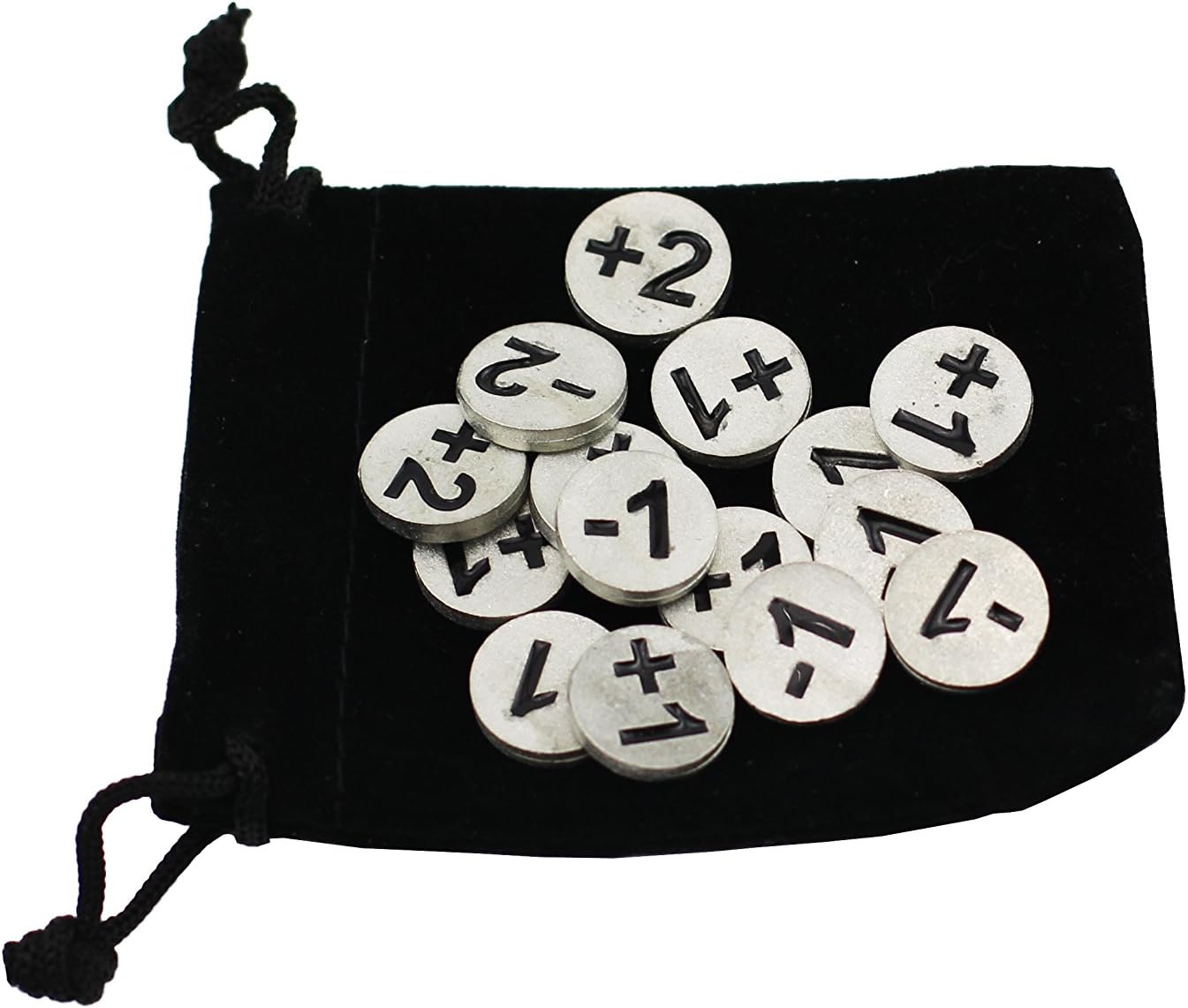 MTG Counters - Tokens, 12 +1/-1 and 3 +2/-2 Counters, Made from Pewter