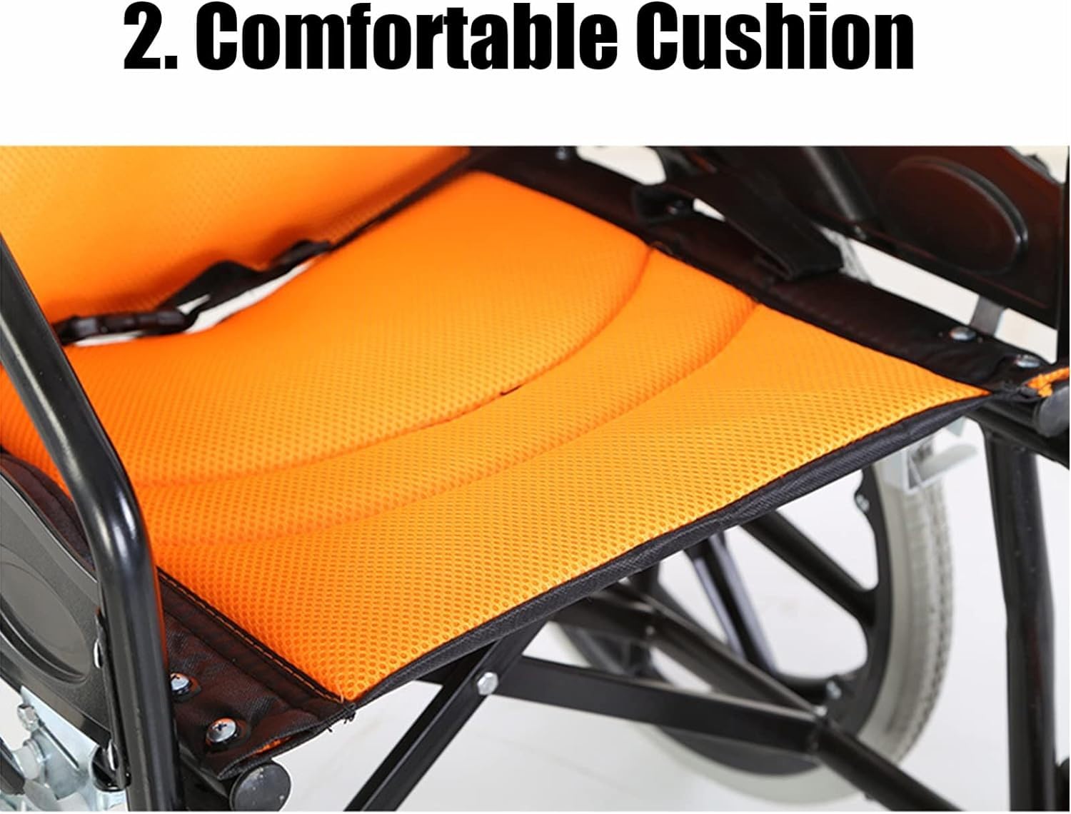 Silla Ruedas Ligera y Plegable con Freno Tambor, Silla Ruedas Viaje para discapacitados, Sillas Ruedas Ligeras y Estrechas con autopropulsión, Capacidad Carga 150 kg, Ancho del Asiento 44,5 cm D