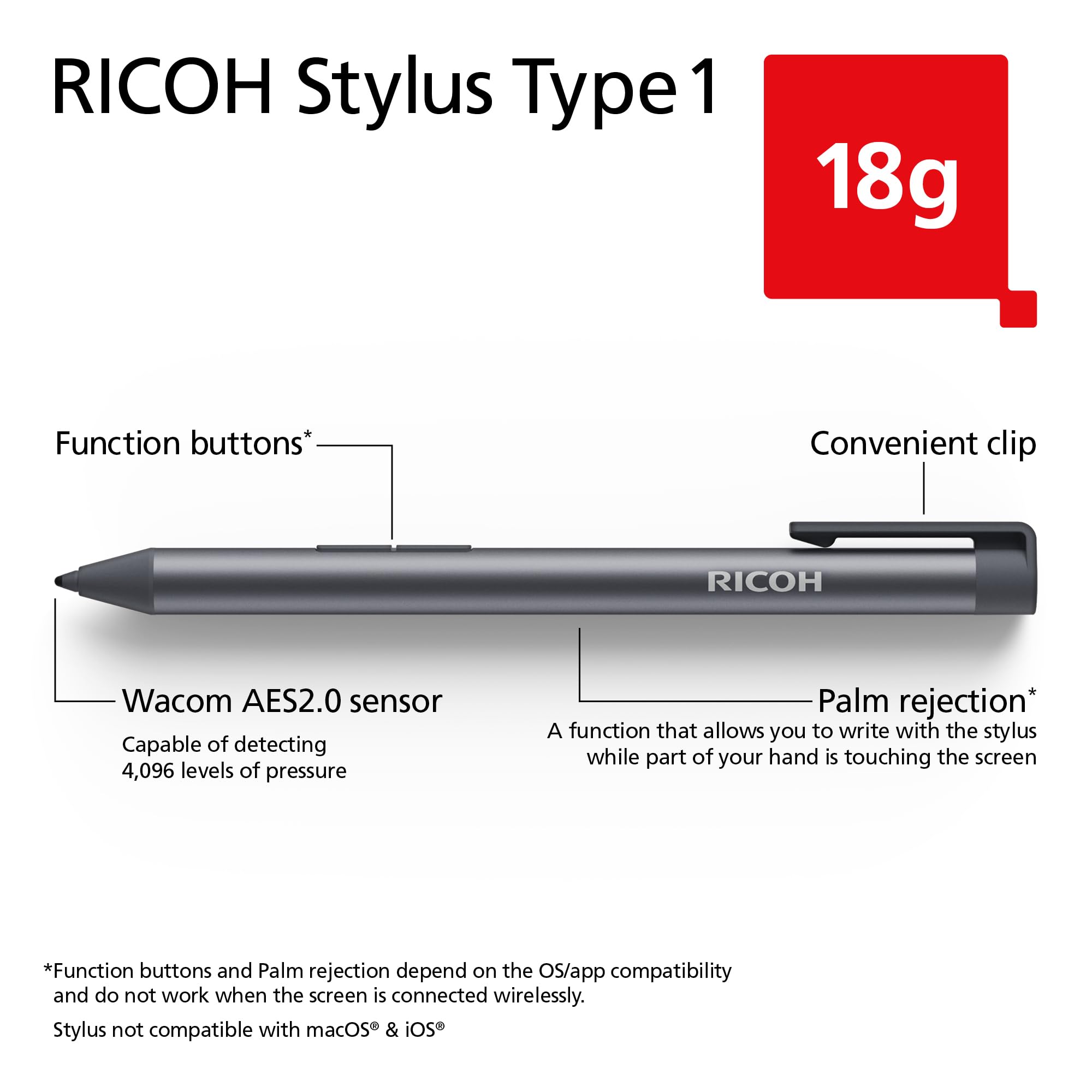 Image secondaire de Stylet RICOH Type 1 pour Moniteurs Portables