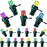 Vista 1 de Bombillas de repuesto LED Honoson de 5 mm para luces de cadena de Navidad, juego de luces de alambre de ángulo amplio LED para decoración del hogar