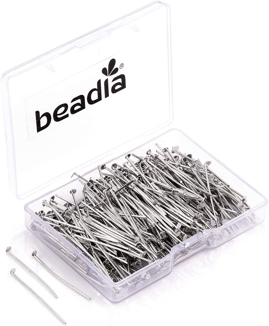 BEADIA Head Pins Gold for DIY Jewelry Making 20mm 500pcs