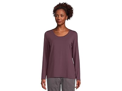 L.L.Bean Soft Stretch Supima T-Shirts Scoop Neck Long Sleeve Women