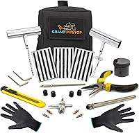 Vista 10 de GRAND PITSTOP - Kit de reparación de neumáticos universal de 27 piezas, juego de herramientas de emergencia para automóviles resistente