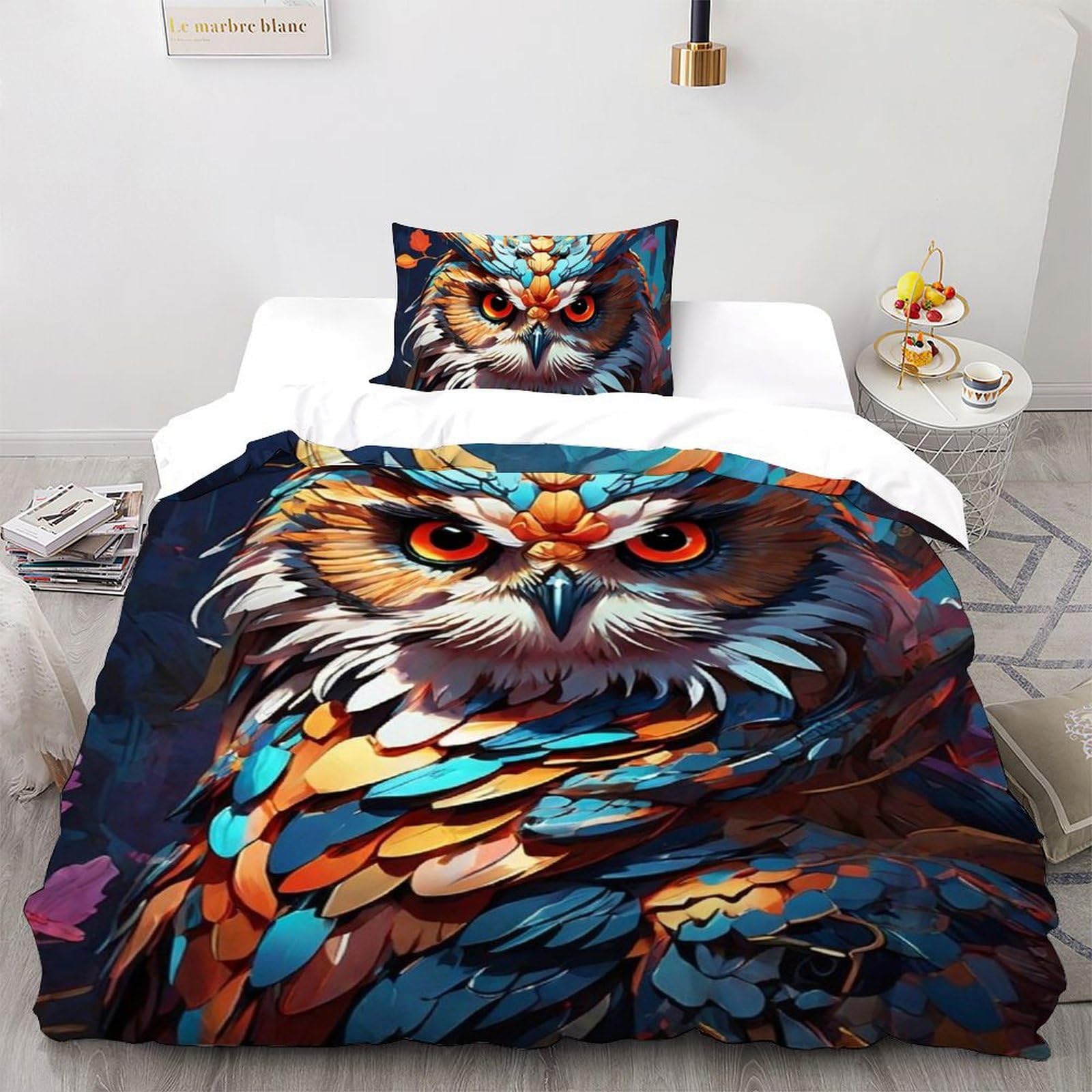 Parure de lit animaux volants en microfibre pour chambre d'enfant douillette