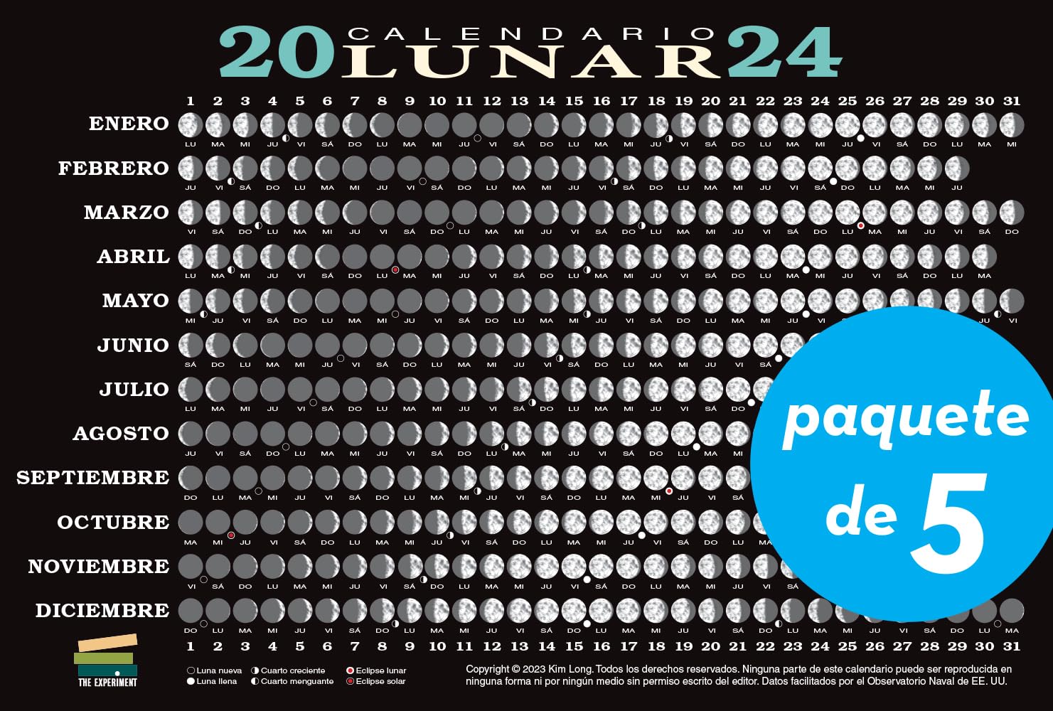 Calendario lunar 2024: Fases lunares, eclipses y