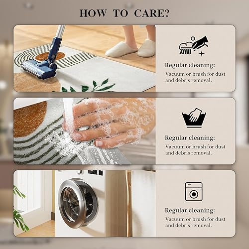 Miniatura 8 de Alfombras de baño bohemias de 20 x 30 pulgadas para decoración de baño, tapete de baño antideslizante, microfibra de felpa absorbente, alfombra