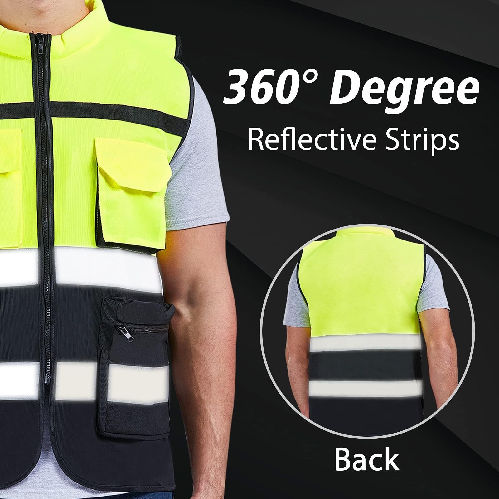 Chaleco Reflectante Chaleco Reflectante Unisex For Tráfico, Ropa Reflectante, Sitio De Construcción, Chaleco Reflectante Chaleco de Trabajo