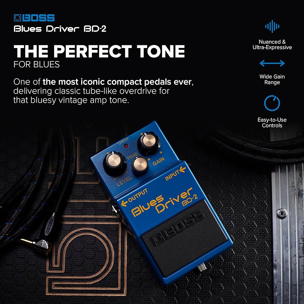 BOSS BD-2 Blues Driver | Compact Overdrive Pedal | Creamy