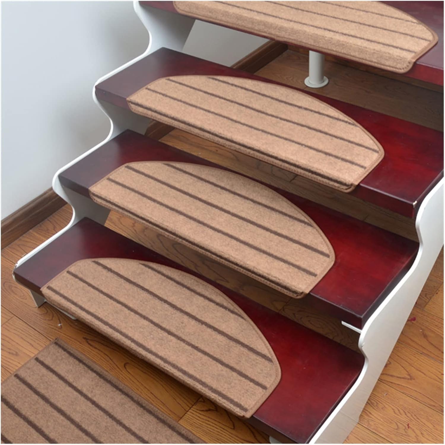 3Pcs Stair Mats Set-Stairs Carpet Tread Mats Adhesive-Free Self-Absorption House Non-Slip Step Rug Mute Protection Cover (Color : G, Size : 80x24cm)
