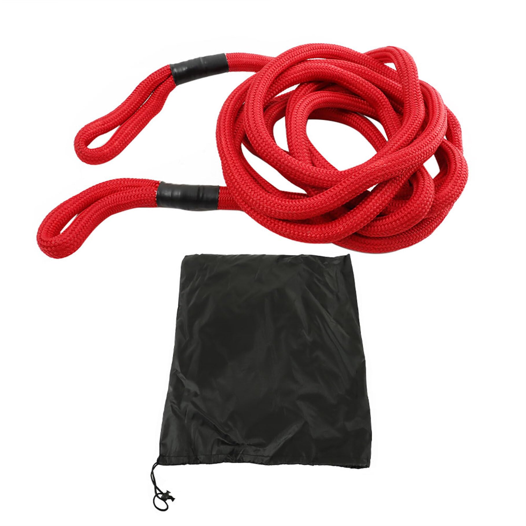 TJHSM Red Kinetic Recovery Rope 7/8 Inch x 30 Foot Towing Rope 30,000 LBS Nylon Made Heavy Duty Offroad Snatch Rope Replacement for Truck Large SUVs Offroad Vehicels