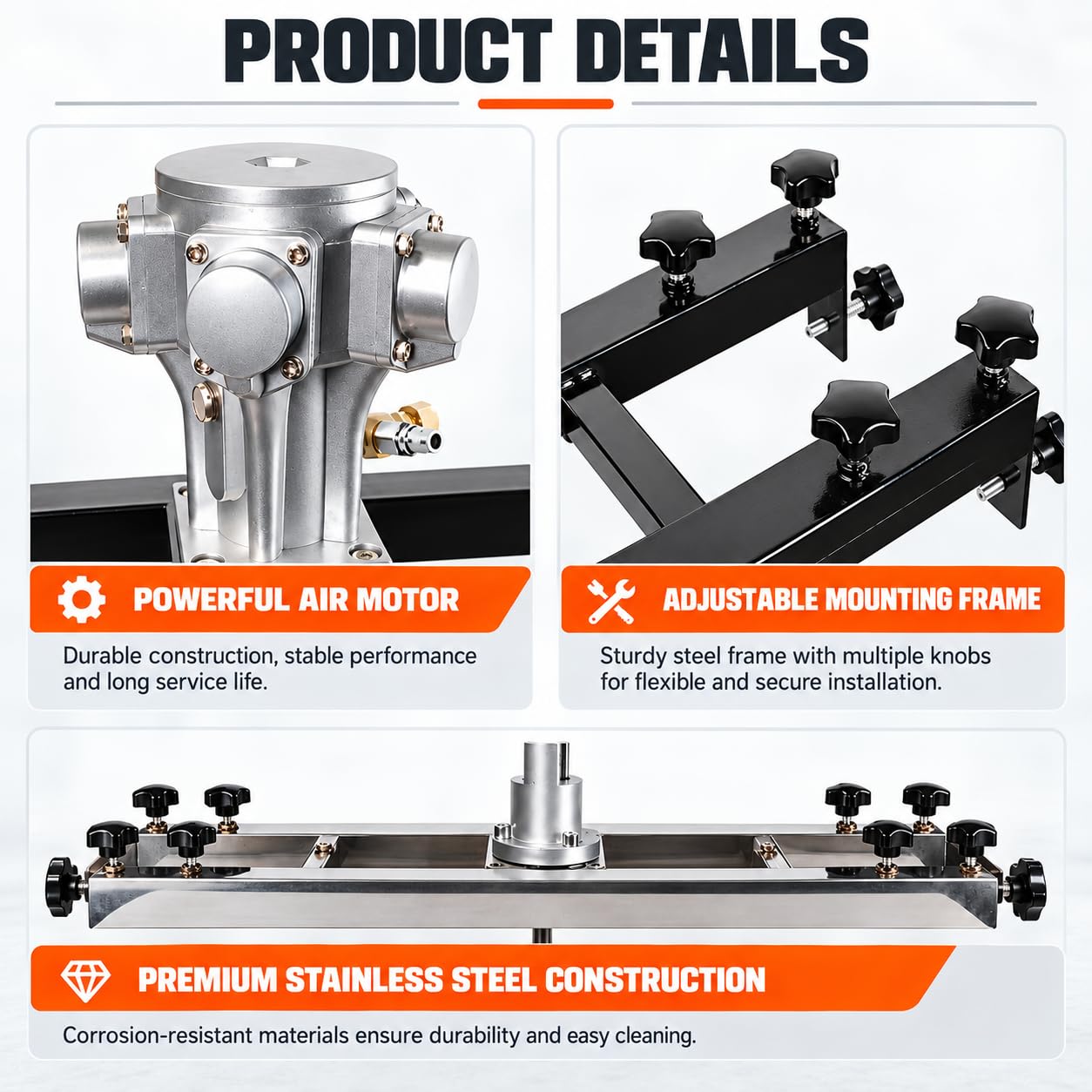 Agitador de Aire IBC con Palas Plegables Inox hasta 1000 L 3Cylinders