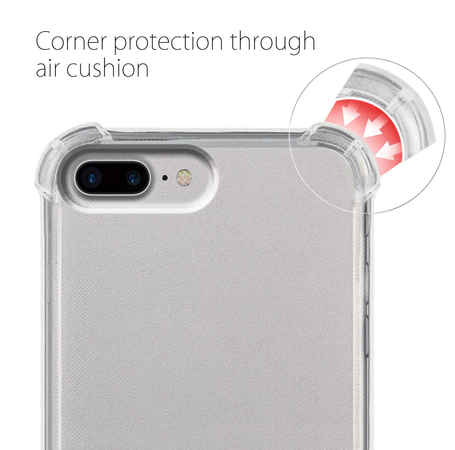 MyGadget Coque Cordon Pour IPhone 7 Plus | 8 Plus - Cover Bumper Silicone Transparent Avec Collier 772541 MyGadget Coque Cordon Pour IPhone 7 Plus | 8 Plus - Cover Bumper Silicone Transparent Avec Collier 772541