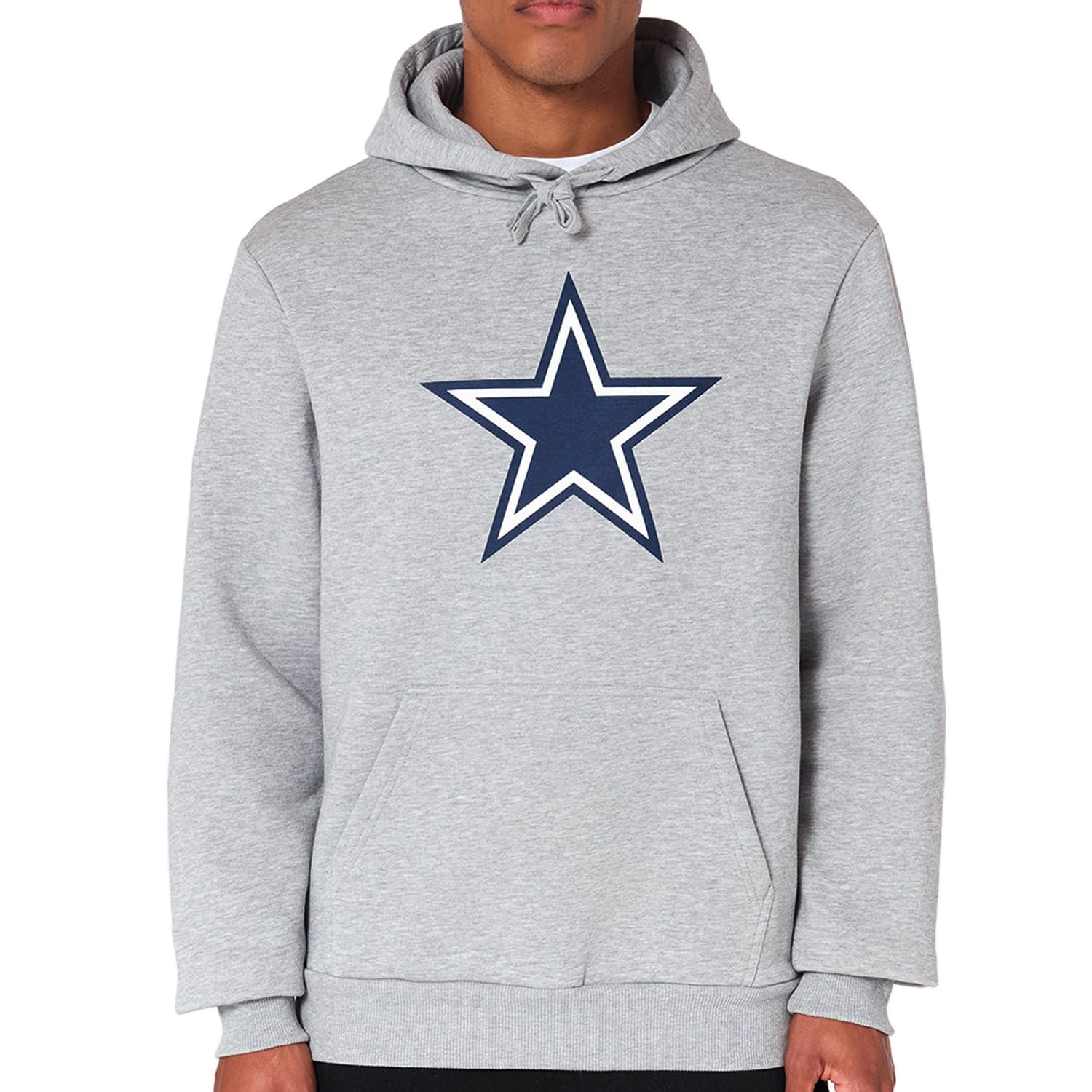 New Era Dallas Cowboys NFL Team Logo Hoody Grey Hooded Jumper