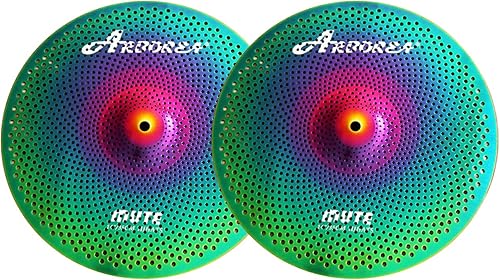 Miniatura 61 de Bajo Volumen Platillos Pack Silencio Set Negro 10 "splash+14" hi-hat+16" crash+18" crash+20" ride 6 piezas platillos de tambor con una bolsa libre