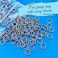 Vista 2 de Border Collie Gifts, Personalized Border Collie Charm, Custom Engraved Dog Charm, DIY Jewelry Making, Memorial Keepsake for Dog Mom, Dog Lover Gift