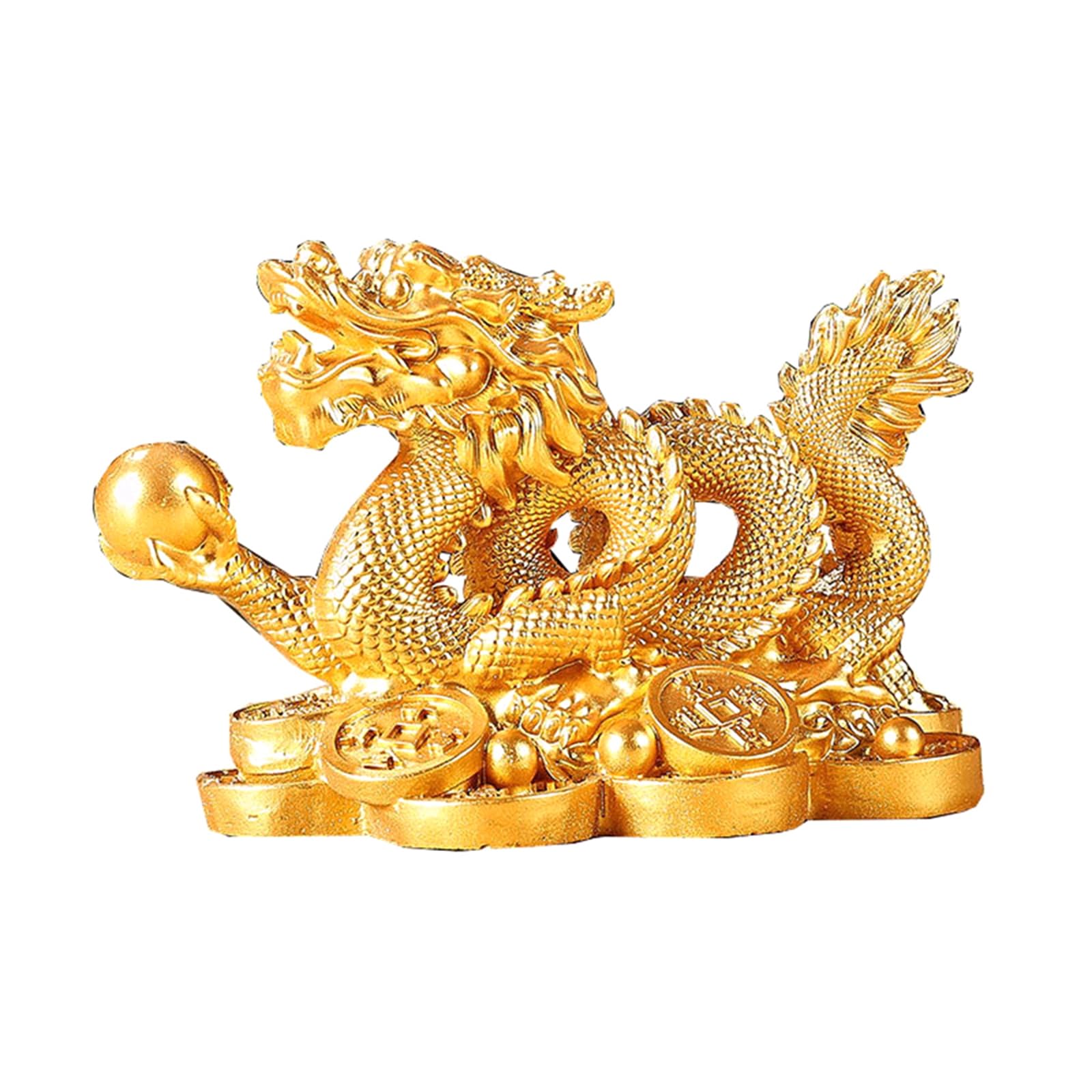 中国　龍　置物　人形 金ぴか昇龍置物（大）【送料無料】（沖縄別途700円） ｜開運