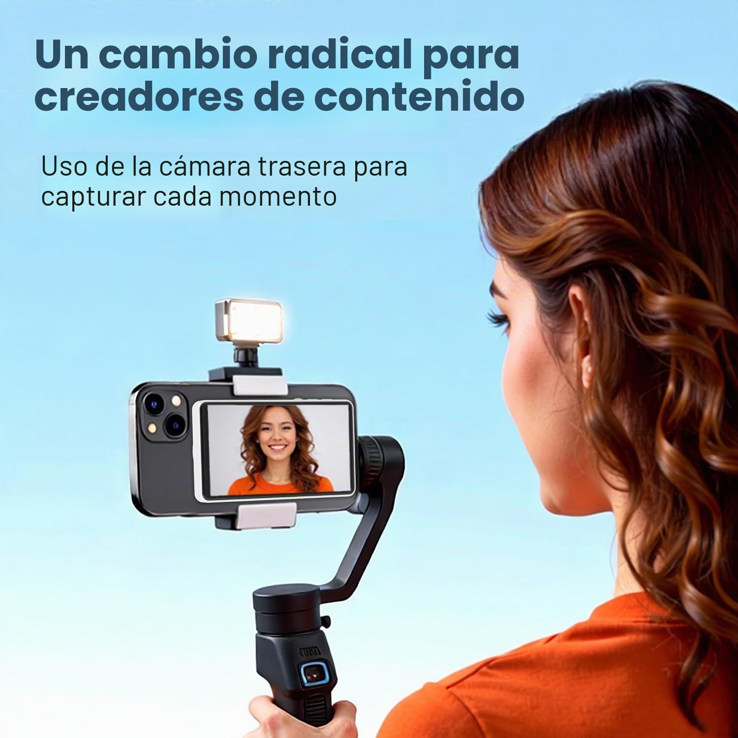 Pantalla Monitor Selfie Magnético 4K para iPhone y Android - Sin Retraso, con Altavoz Integrado, Compartición en Tiempo Real y Monitor Selfie 1080p, YouTube, TikTok, Transmisiones y Vlogs