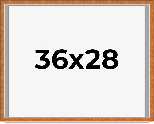 Miniatura 263 de Marco marrón de 18 x 24 pulgadas, marco de madera maciza de nuez de miel, ancho de moldeo de 0.875 pulgadas, profundidad de rabo de 0.875 pulgadas