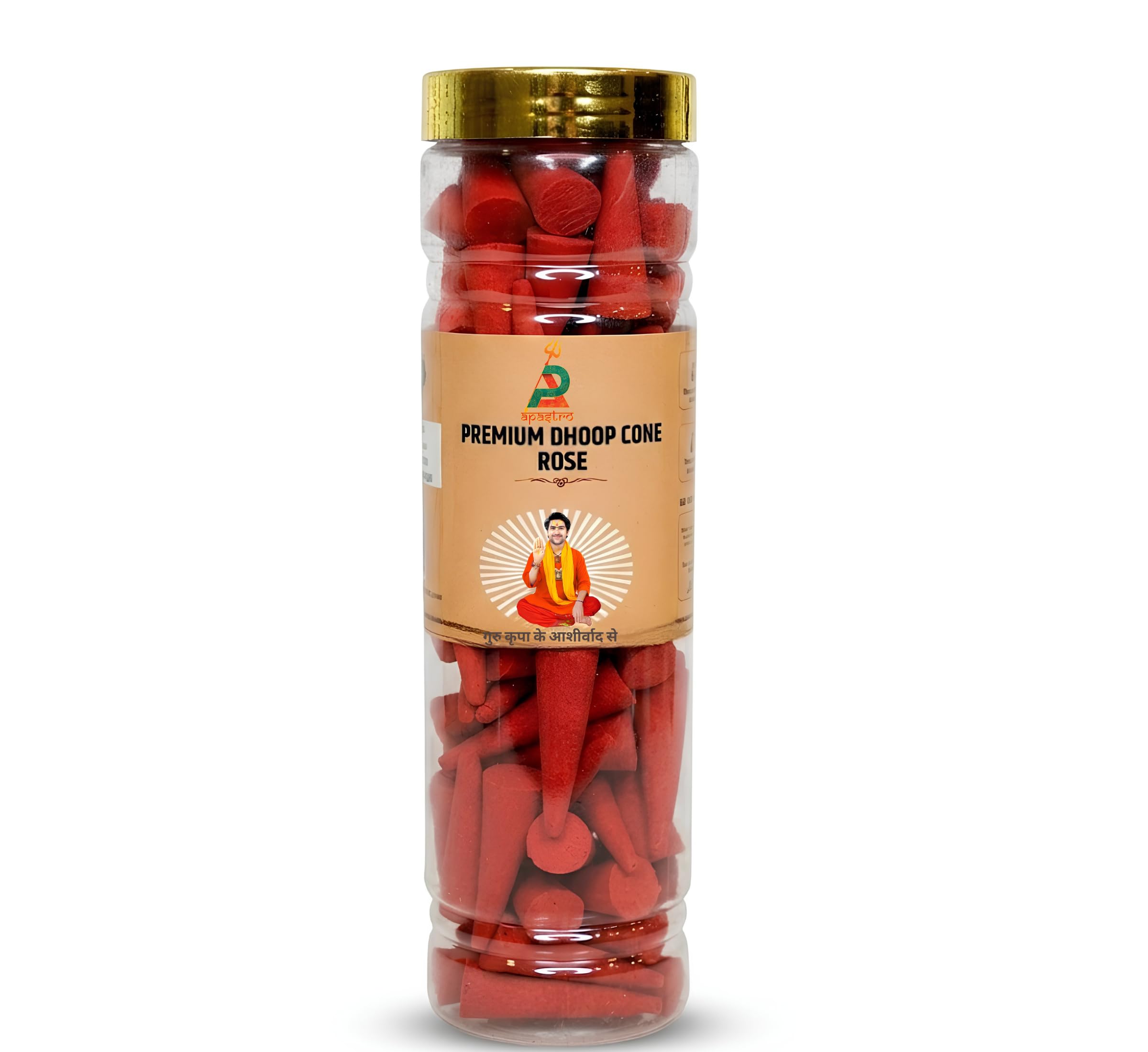 Rose Dhoop Cones Premium Natural Incense Cones for Puja Room, Home Fragrance, Meditation & Yoga | Long Burning Rose Scented Dhoop Batti for Temple, Prayer & Aromatherapy | Jar Pack-picture-25
