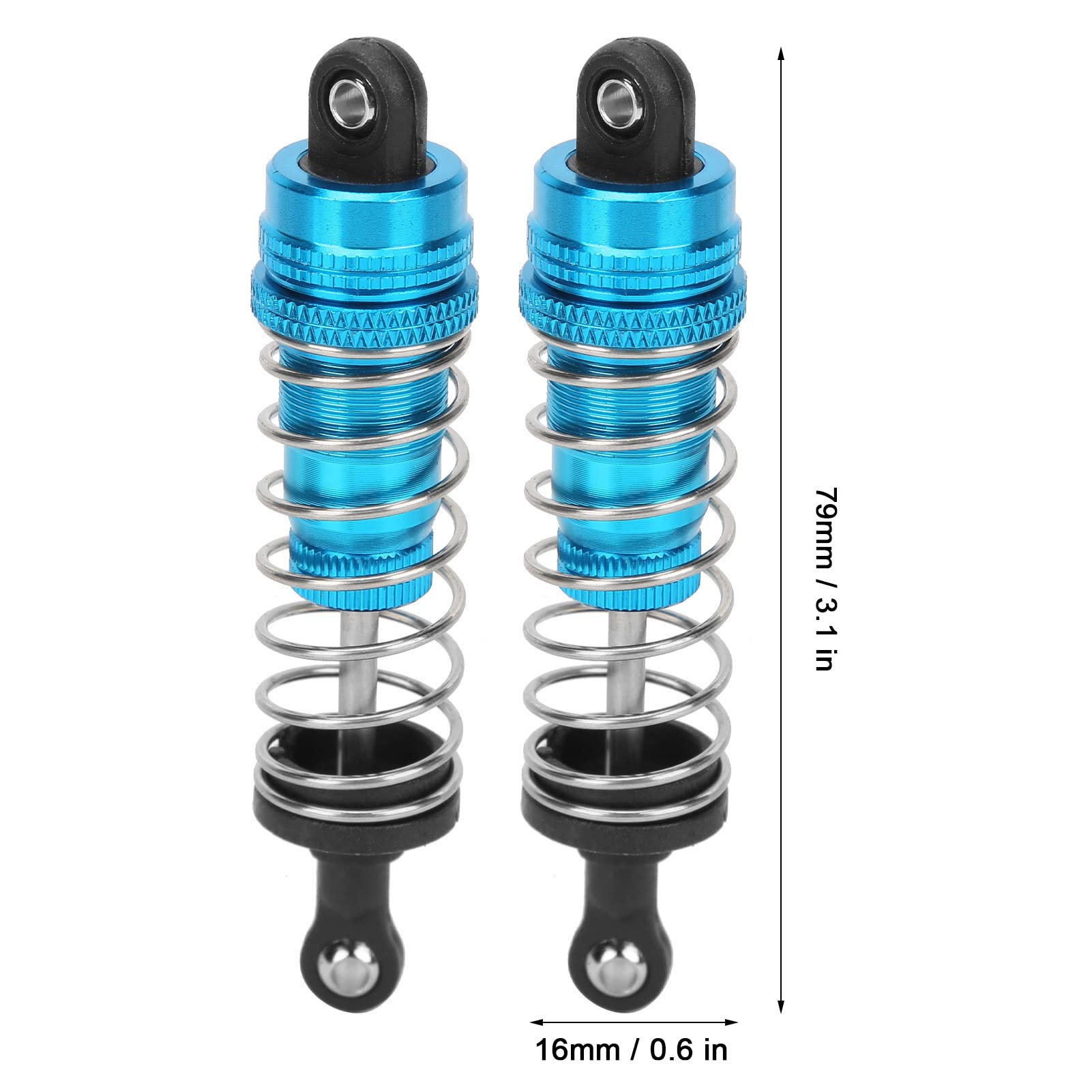 VGEBY RC Stoßdämpfer Set – 4 Stück, Einstellbare Feder, Aluminium, 74 Mm, Passend Für MN86 MN86S MN86K MN86KS 1/12 Crawler (rot)