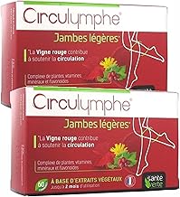SANTE VERTE - Circulymphe - Circulation Veineuse - Jambes lourdes 2 MOIS de TRAITEMENT - Lot de 2 boites de 60 comprimés (Pack 2)