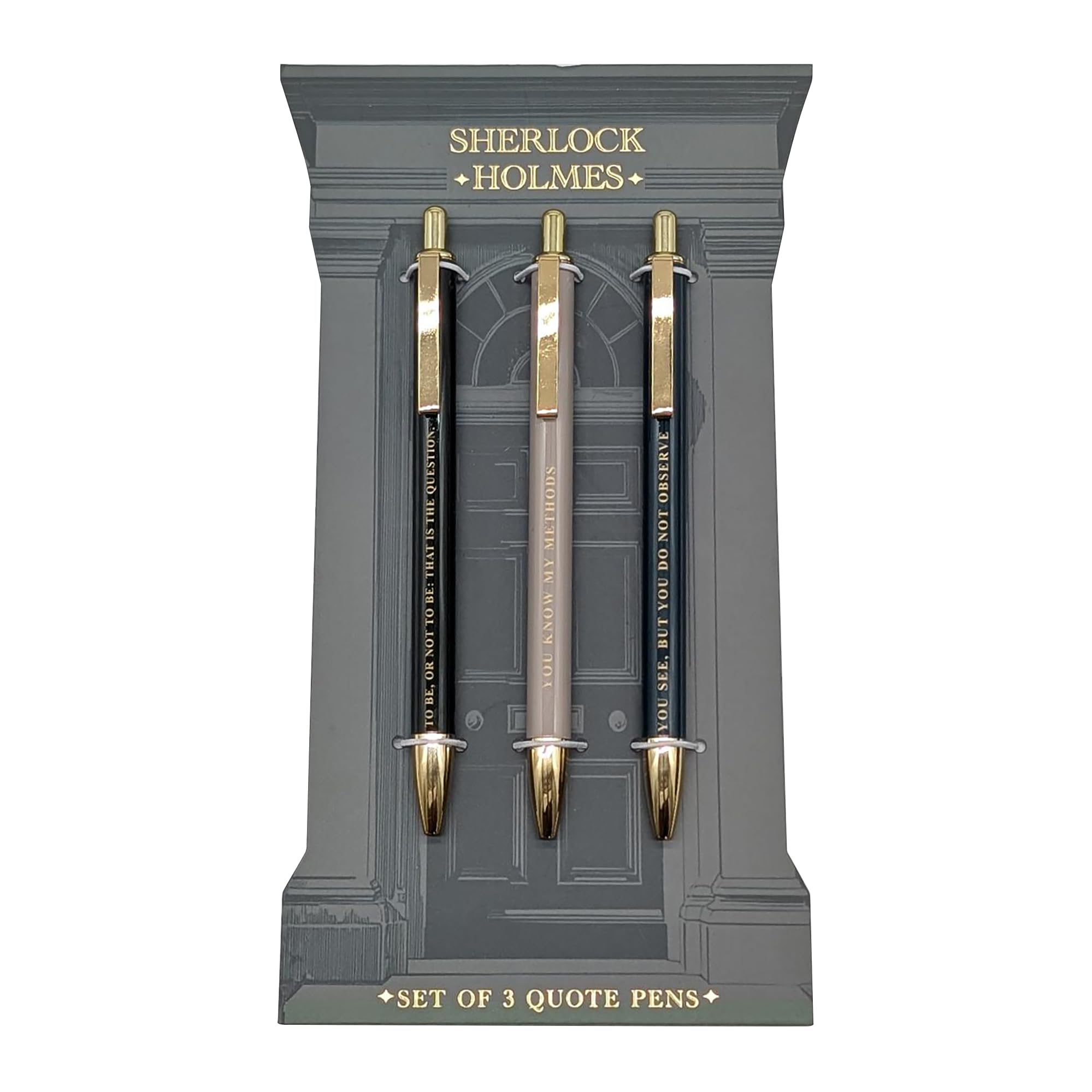 Portico Designs Ltd Reading Room William Shakespeare Quotes Set of 3 Metal Pens