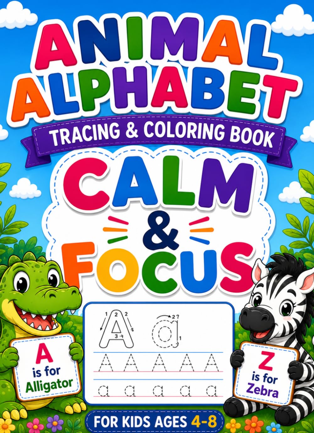 Animal Alphabet Tracing & Coloring Book