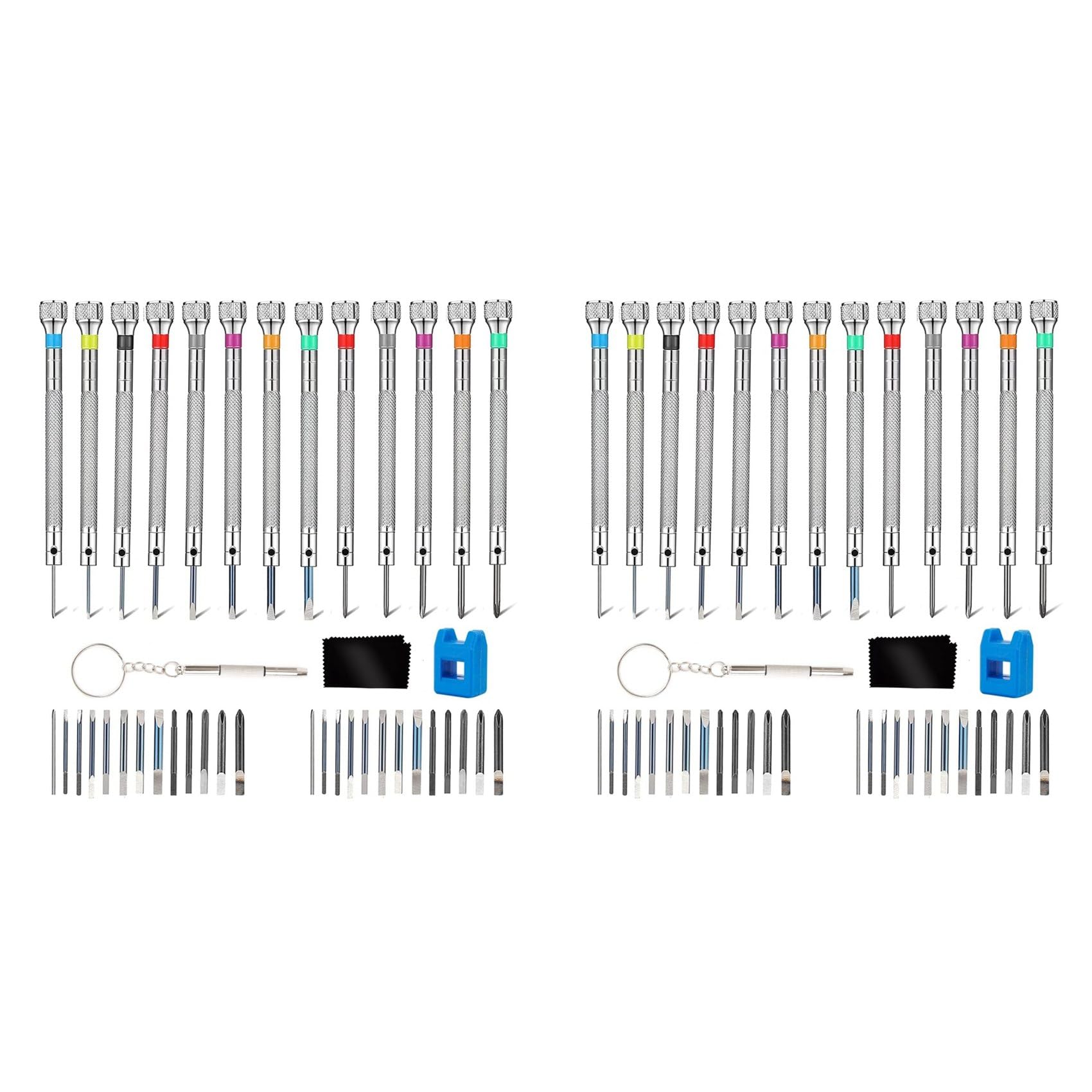 Jnchdghwa Silver 26 Pieces Watch Screwdriver Set-Jewelers Screwdriver Set -With 26 Extra Pieces Of Screwdriver Bits Tools For Watchmakers