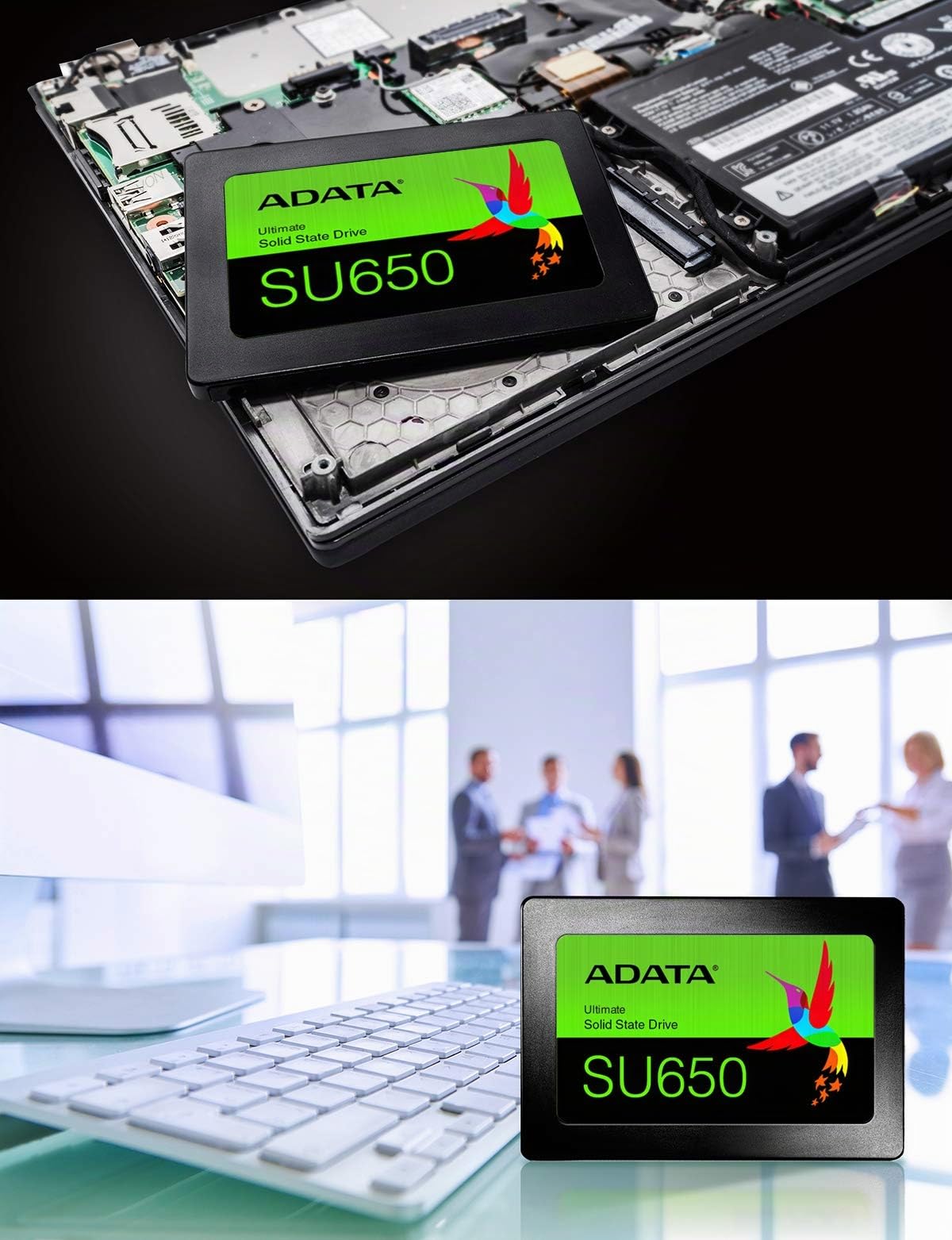ADATA Ultimate SU650 - 240 GB, interne Solid-State-Drive mit 3D-NAND-Flash, 2.5 Zoll, schwarz