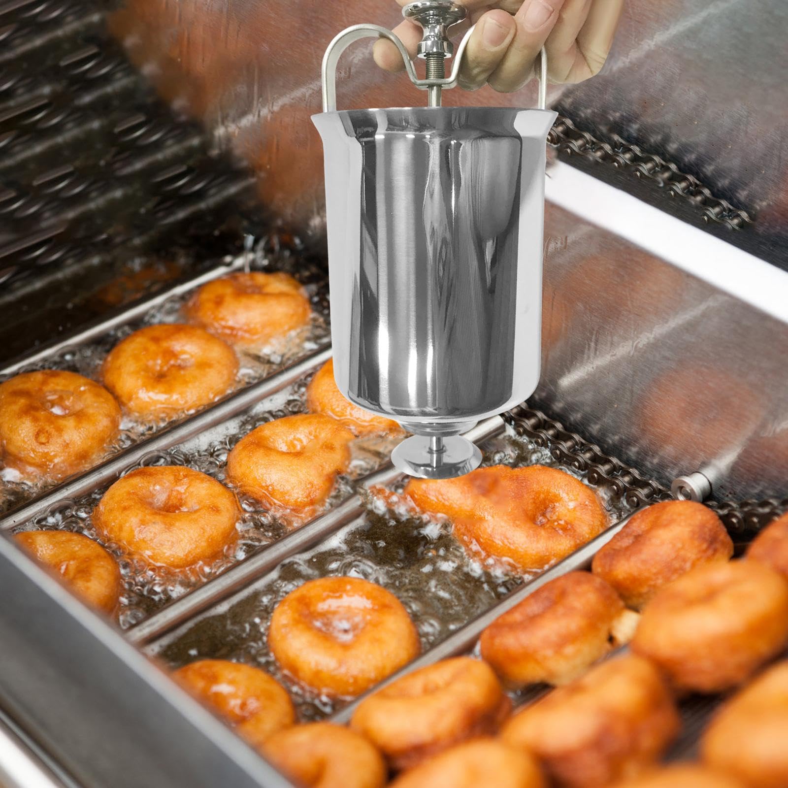 Sharplace Donut Maker Herramienta Manual para Donuts Máquina de Repostería Dispensador de de Acero Inoxidable Utensilio para Hornear Adecuado para