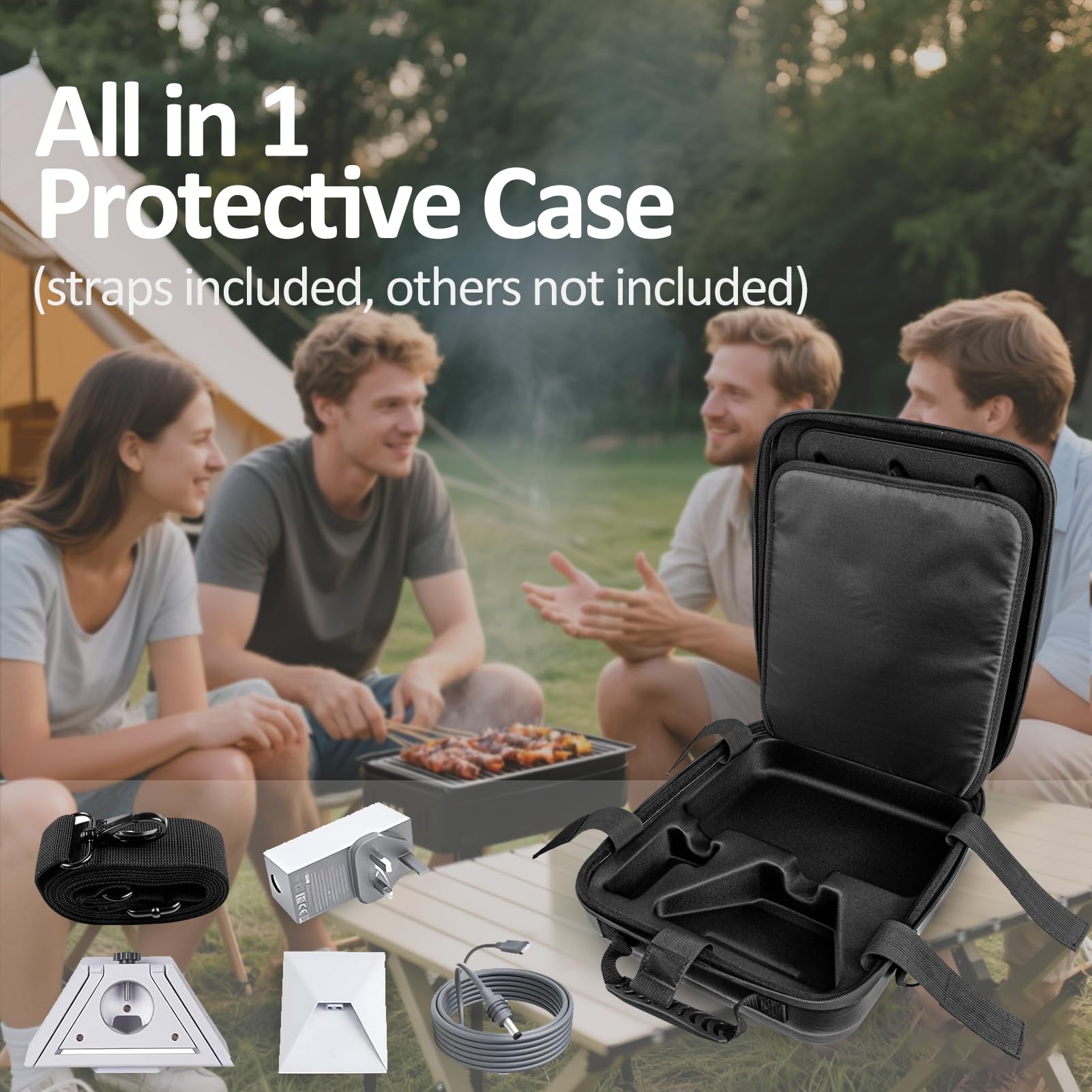 Ultralekkie etui Starlink Mini Case do zestawu Dish Kit, wodoszczelne etui Eva Travel Mini Case z miejscem na akcesoria, do montażu, adaptera rurowego, kabla Ethernet i Power