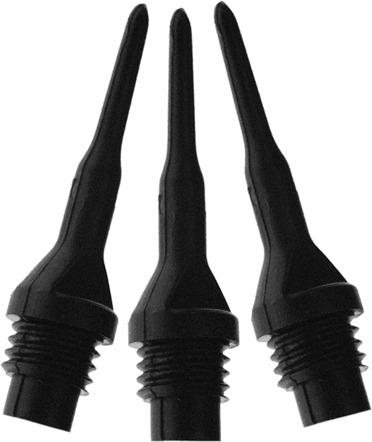 Viper Dart Accessory: Tufflex II 1/4" Thread Soft Tip Dart Points, Black (100 and 500 Packs)